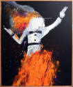 Fritz Scholder, Martyr in Santa Fe, New Mexico, 1993, acrylic on canvas, 80 × 67 5/8 in. Collec…