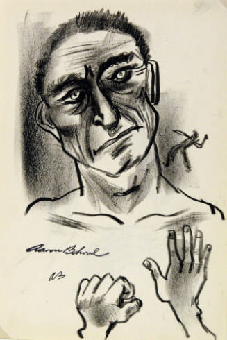 Untitled (Man's face and hands)