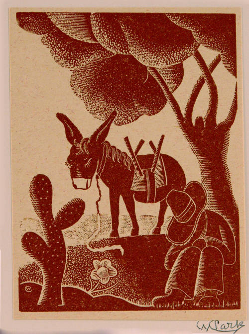 Untitled (Sleeping Mexican with burro)