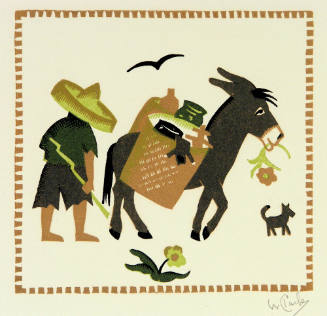 Untitled (Man with a burro and dog)