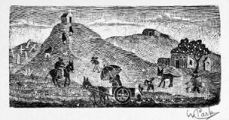 Untitled (People going to a chapel on the hill)