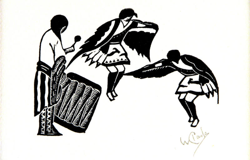 Untitled (Eagle Dancers and Indian drummer)
