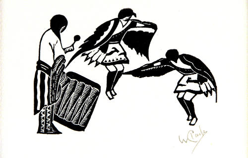 Untitled (Eagle Dancers and Indian drummer)
