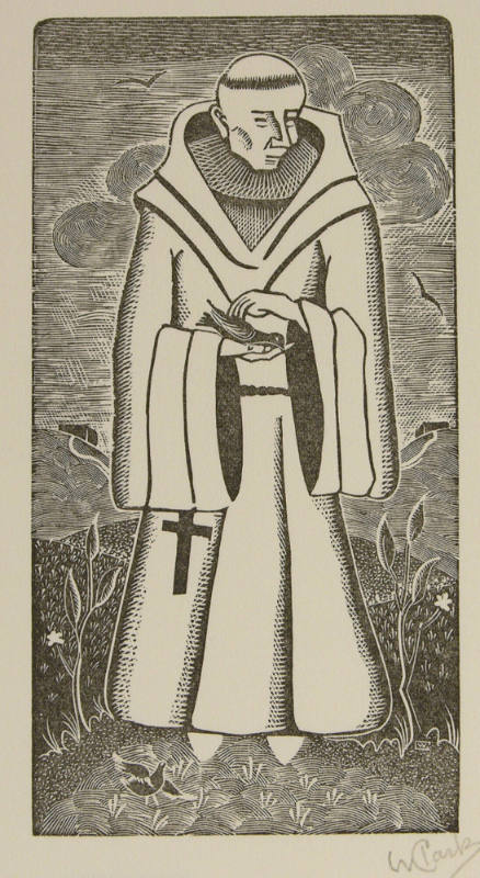 Untitled (Franciscan feeding the birds)
