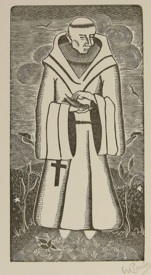 Untitled (Franciscan feeding the birds)