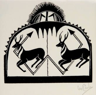 Untitled (Deer in Pueblo design)