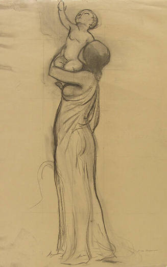 Sketch for mural "The Apotheosis of St. Francis"