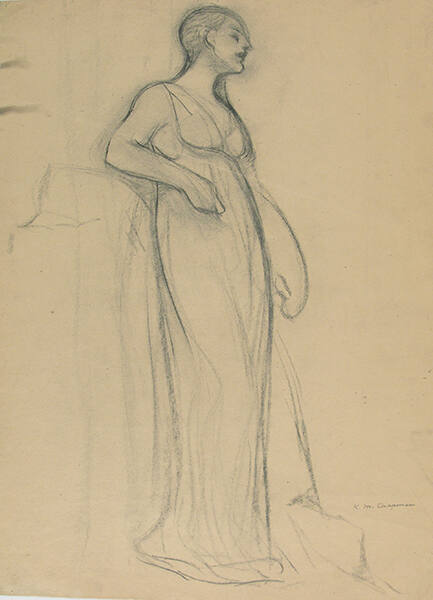 Sketch for mural "The Apotheosis of St. Francis"