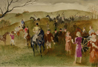 Steeple Chasers Leaving the Paddock