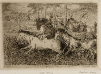 Wild Horses-Cow Boy's Reunion (from the Portfolio of Ten Etchings Made in New Mexico)