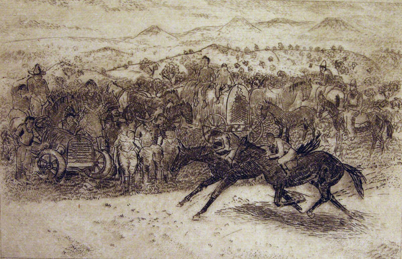 Horse Race (from the Portfolio of Ten Etchings Made in New Mexico)
