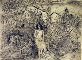 Girl by a Brook (from the Portfolio of Ten Etchings Made in New Mexico)