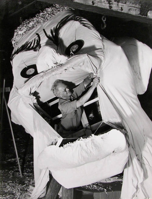 Ernest Knee, Will Shuster, Zozobra, 1947, gelatin silver print, 13 1/2 × 10 3/8 in. Collection …