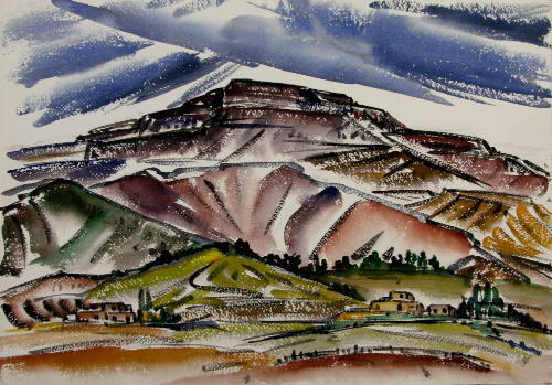 Untitled (New Mexico Landscape of the Henderson House in Tesuque)
