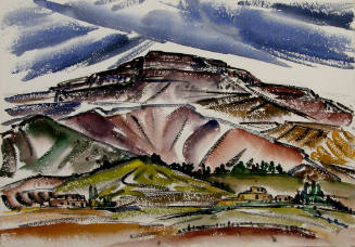 Untitled (New Mexico Landscape of the Henderson House in Tesuque)