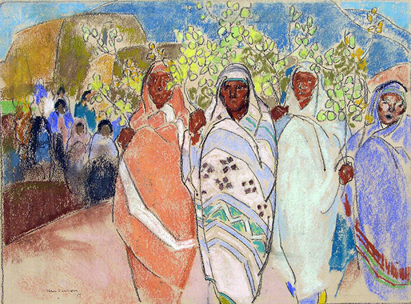 Untitled (Indians at Pueblo)