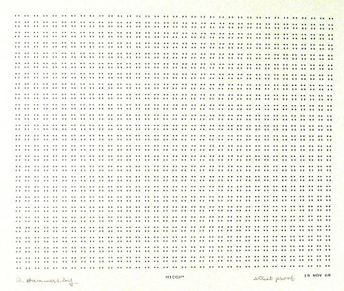 Frederick Hammersley, HICCUP, #69, 1969, (Artist proof), from the series of #1-#72, computer‐ge…