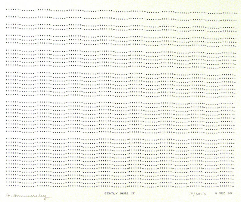 Frederick Hammersley, GENTLY DOES IT, #68, 1969, (10/20-B), from the series of #1-#72, computer…