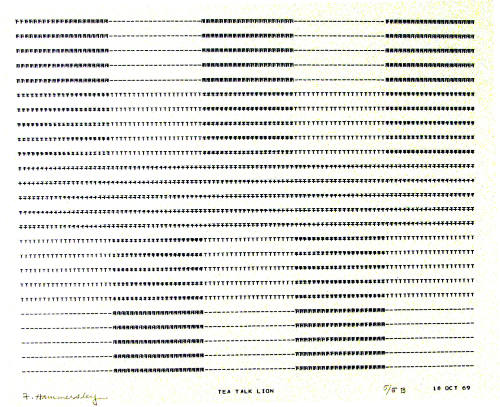 Frederick Hammersley, TEA TALK LION, #66, 1969, (5/5B), from the series of #1-#72, computer‐gen…