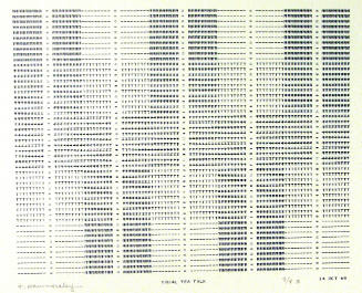 Frederick Hammersley, EQUAL TEA TALK, #65, 1969, (9/9B), from the series of #1-#72, computer‐ge…