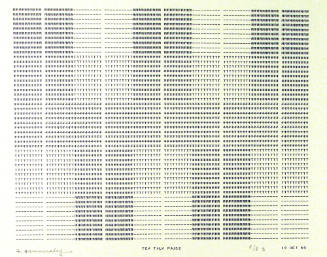 Frederick Hammersley, TEA TALK PAUSE, #62, 1969, (8/8B), from the series of #1-#72, computer‐ge…