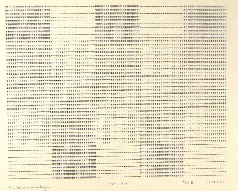 Frederick Hammersley, TEA TALK, #61, 1969, (4/4B), from the series of #1-#72, computer‐generate…