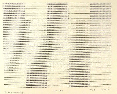 Frederick Hammersley, TEA TALK, #61, 1969, (4/4B), from the series of #1-#72, computer‐generate…