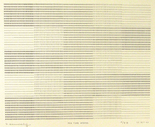 Frederick Hammersley, TEA TIME ACROSS, #59, 1969, (4/4B), from the series of #1-#72, computer‐g…
