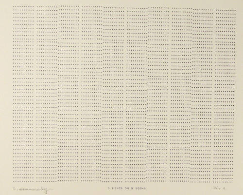 Frederick Hammersley, 5 LINES ON 5 SEEMS, #55, 1969, (10/10a), from the series of #1-#72, compu…