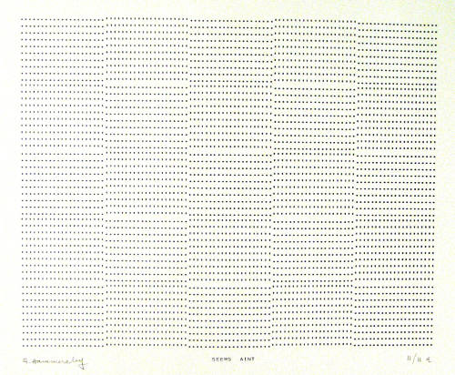 Frederick Hammersley, SEEMS AINT, #54, 1969, (11/11a), from the series of #1-#72, computer‐gene…