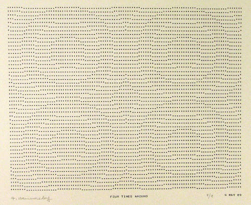 Frederick Hammersley, FOUR TIMES AROUND, #53, 1969, (8/9), from the series of #1-#72, computer‐…