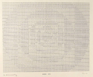 Frederick Hammersley, ROUND PEG, #52, 1969, (5/6-a), from the series of #1-#72, computer‐genera…
