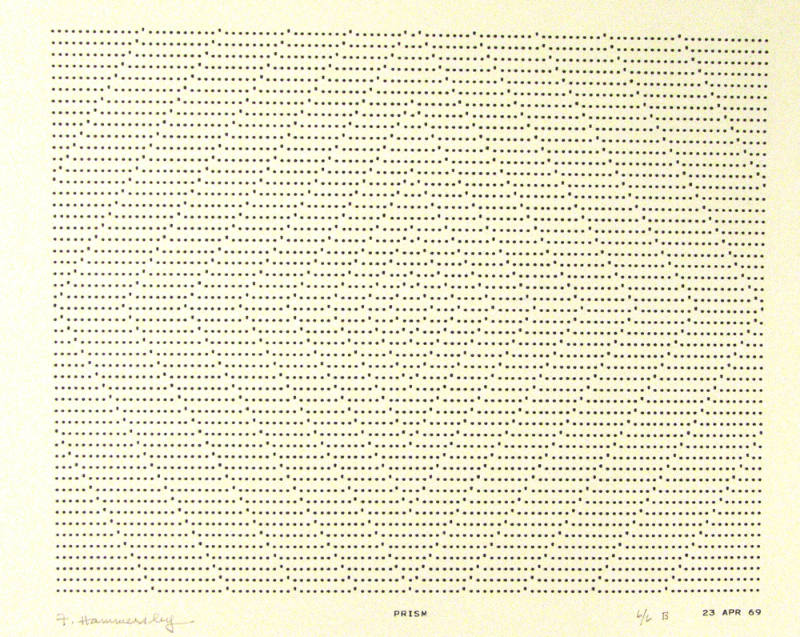 Frederick Hammersley, PRISM, #51, 1969, (6/6B), from the series of #1-#72, computer‐generated d…