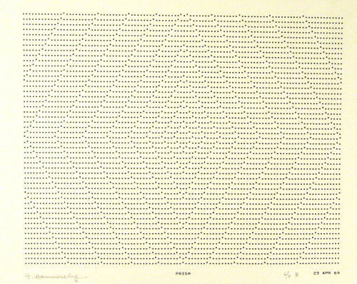 Frederick Hammersley, PRISM, #51, 1969, (6/6B), from the series of #1-#72, computer‐generated d…