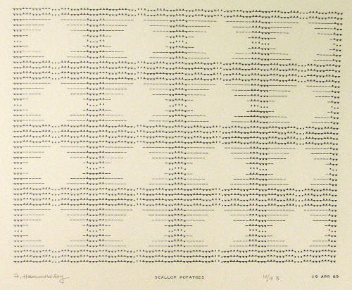 Frederick Hammersley, SCALLOP POTATOES, #50, 1969, (10/10B), from the series of #1-#72, compute…