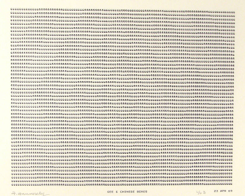 Frederick Hammersley, GEE & CHINESE BOXES, #49, 1969, (6/6B), from the series of #1-#72, comput…