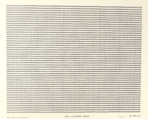 Frederick Hammersley, GEE & CHINESE BOXES, #49, 1969, (6/6B), from the series of #1-#72, comput…