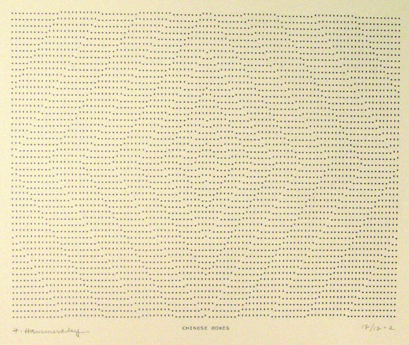 Frederick Hammersley, CHINESE BOXES, #48, 1969, (12/12-a), from the series of #1-#72, computer‐…