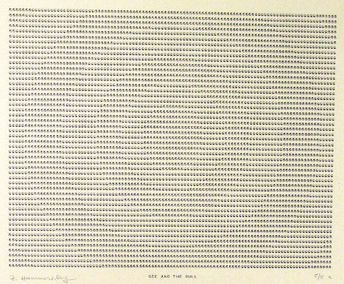 Frederick Hammersley, GEE AND THE BULL, #47, 1969, (5/5a), from the series of #1-#72, computer‐…