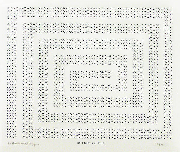 Frederick Hammersley, UP TIGHT A LITTLE, #44, 1969, (4/4a), from the series of #1-#72, computer…