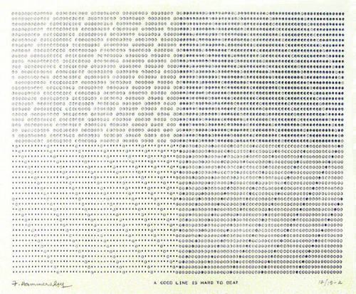 Frederick Hammersley, A GOOD LINE IS HARD TO BEAT, #41, 1969, (12/15a), from the series of #1-#…