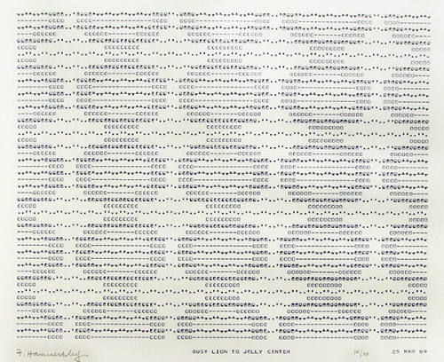 Frederick Hammersley, BUSY LION TO JELLY CENTER, #40, 1969, (10/10), from the series of #1-#72,…