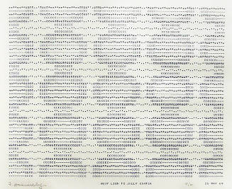 Frederick Hammersley, BUSY LION TO JELLY CENTER, #40, 1969, (10/10), from the series of #1-#72,…