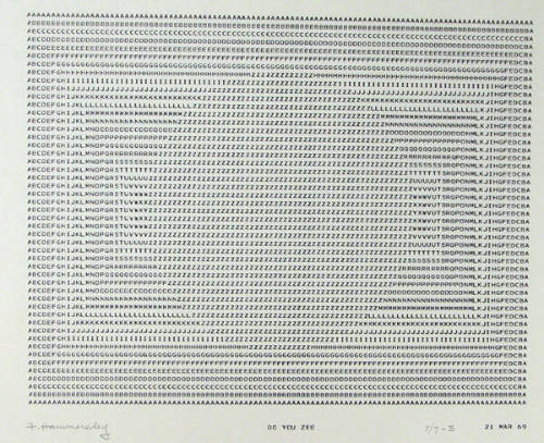 Frederick Hammersley, DO YOU ZEE, #37, 1969, (7/7-B), from the series of #1-#72, computer‐gener…