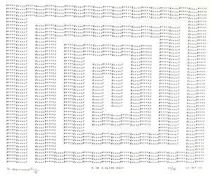 Frederick Hammersley, 5 ON A CLEAR MAZE, #25, 1969, (10/10), from the series of #1-#72, compute…