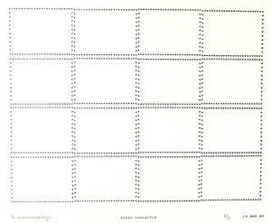 Frederick Hammersley, ADDED CHARACTER, #14, 1969, (8/8), from the series of #1-#72, computer‐ge…