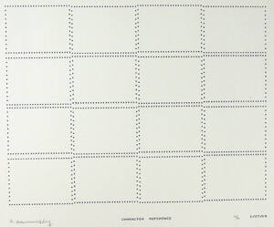 Frederick Hammersley, CHARACTER REFERENCE, #13, 1969, (6/6), from the series of #1-#72, compute…