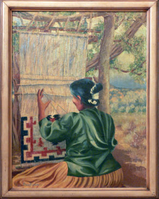 Navajo Woman at Loom