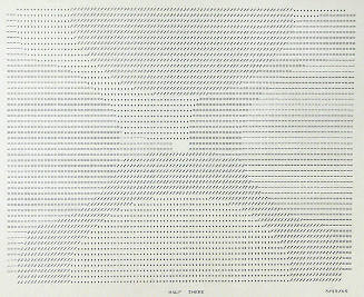 Frederick Hammersley, HALF THERE, 1969, computer‐generated drawing on paper, 11 x 14 3/4 in. Co…