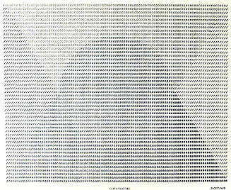 Frederick Hammersley, ROTISSERIE, 1969, computer‐generated drawing on paper
11 x 14 3/4 inches…